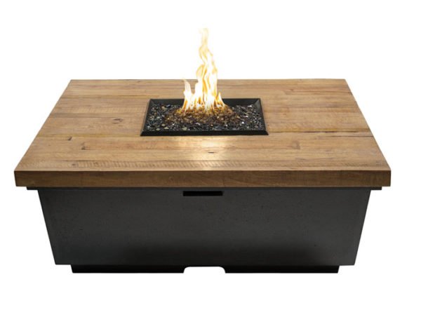 American Fyre Designs - Reclaimed Wood Contempo Square Fire Table