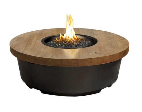 American Fyre Designs - Reclaimed Wood Contempo Round Fire Table