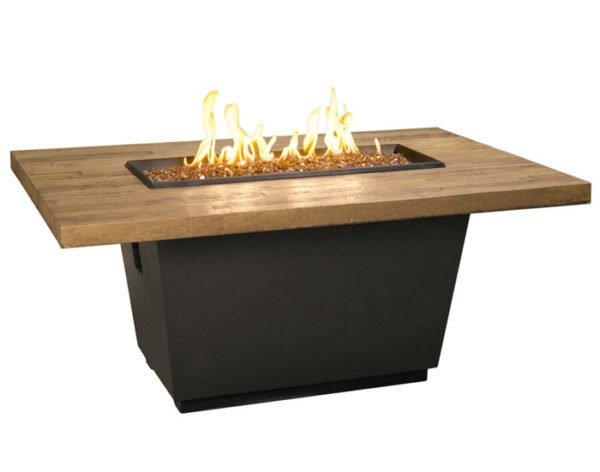 American Fyre Designs - Reclaimed Wood Cosmopolitan Rectangle Fire Table