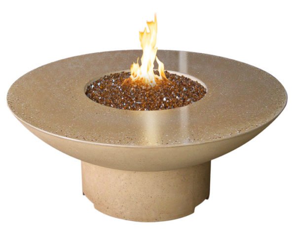 American Fyre Designs - Lotus Fire Table with Polished Top