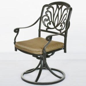 Sea Side Swivel Dining Chair with Cushion