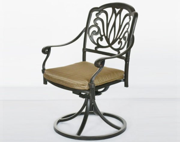 Sea Side Swivel Dining Chair with Cushion