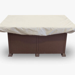 Rectangle Fire Pit Table Ottoman Patio Cover